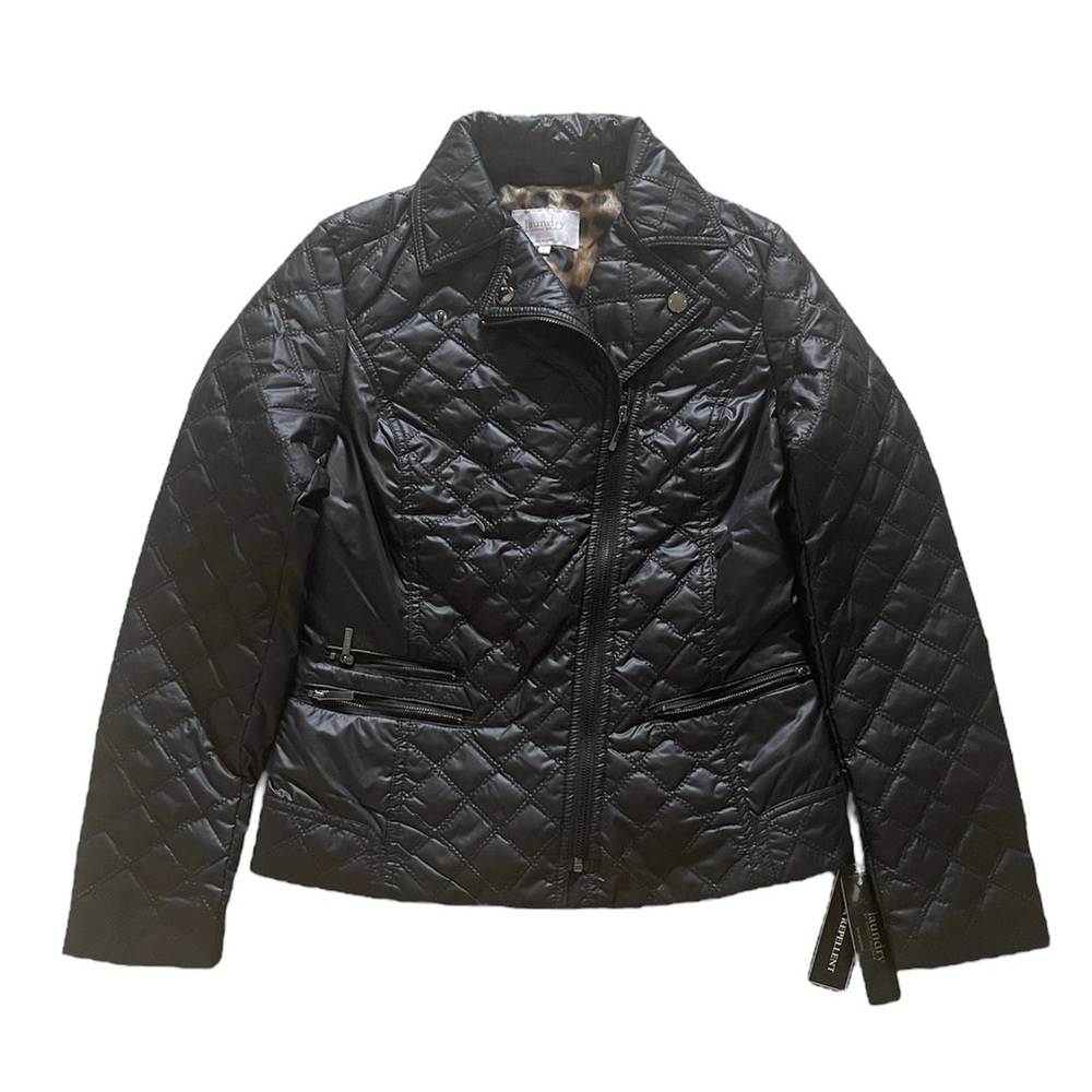 Laundry by Shelli Segal Black Jacket Quilted Lightweight, Women’s Size S